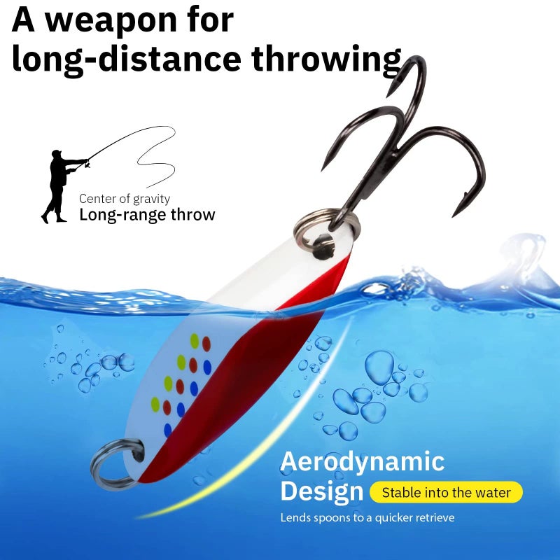 THKFISH Fishing Lures - Trout & Pike Bass Lures, 5pcs 1/2oz Color A - Image 2